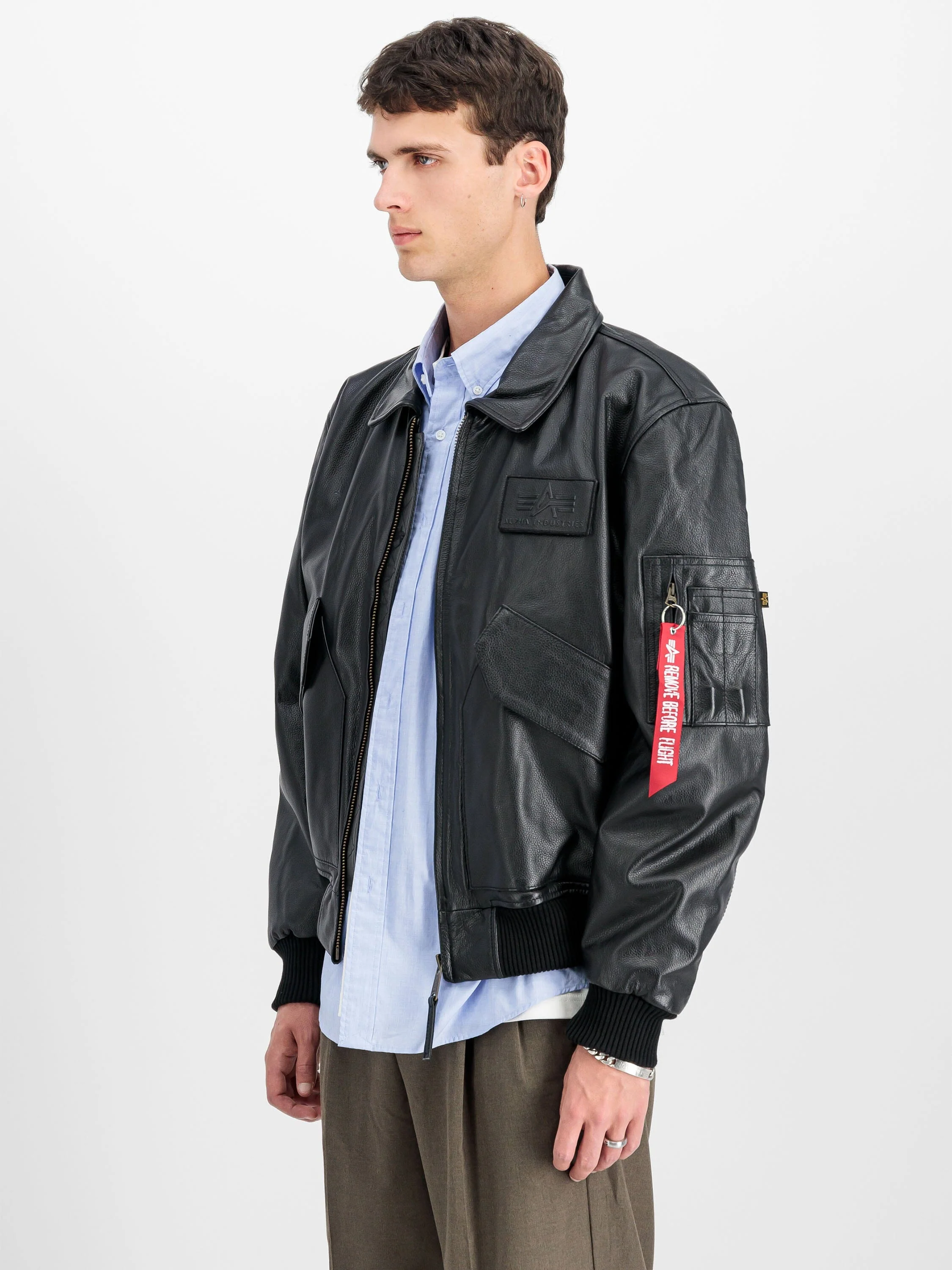 CWU 45/P LEATHER BOMBER JACKET (HERITAGE) - Image 2