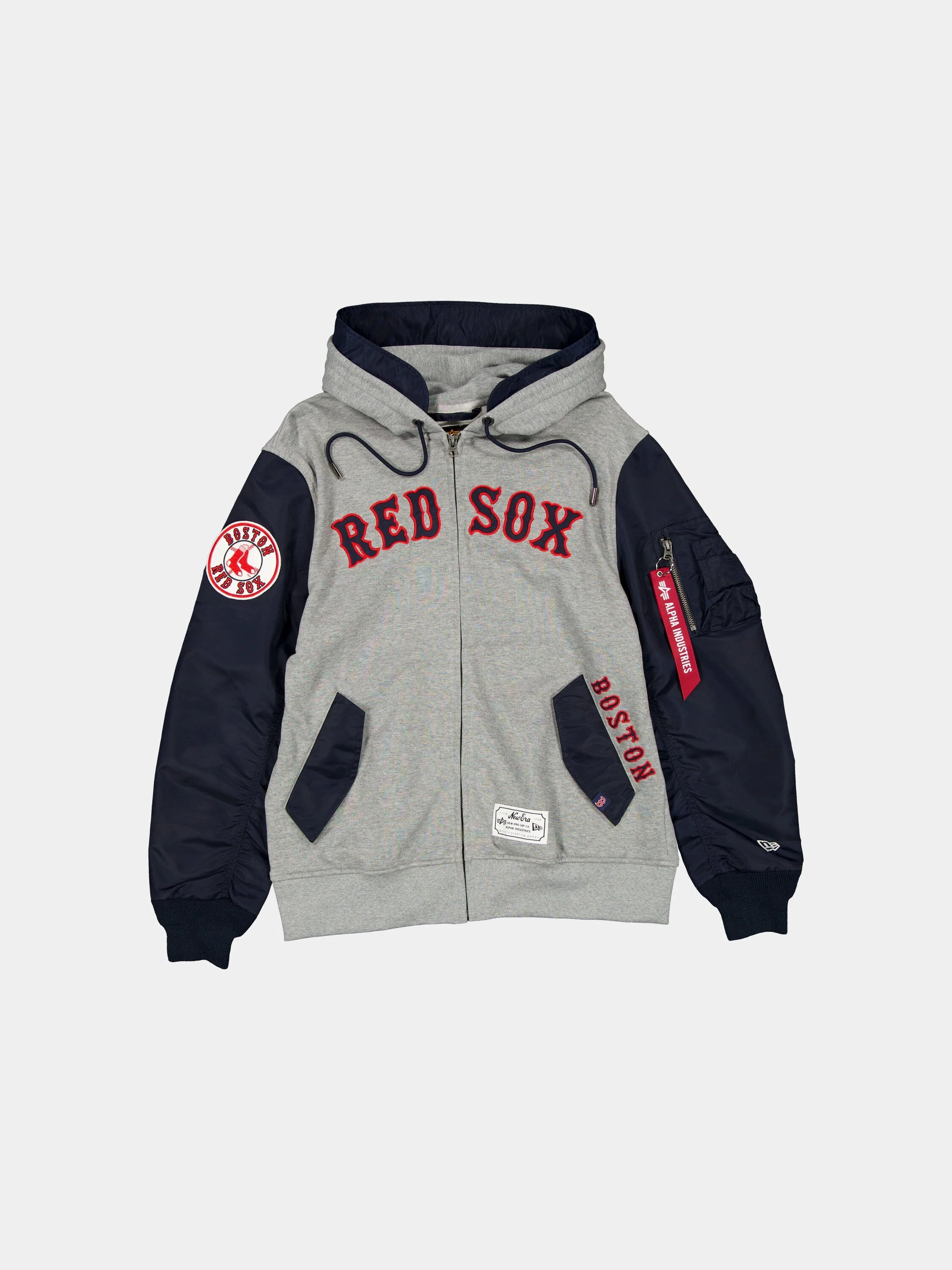 BOSTON RED SOX X ALPHA X NEW ERA MA-1 ZIP UP HOODIE