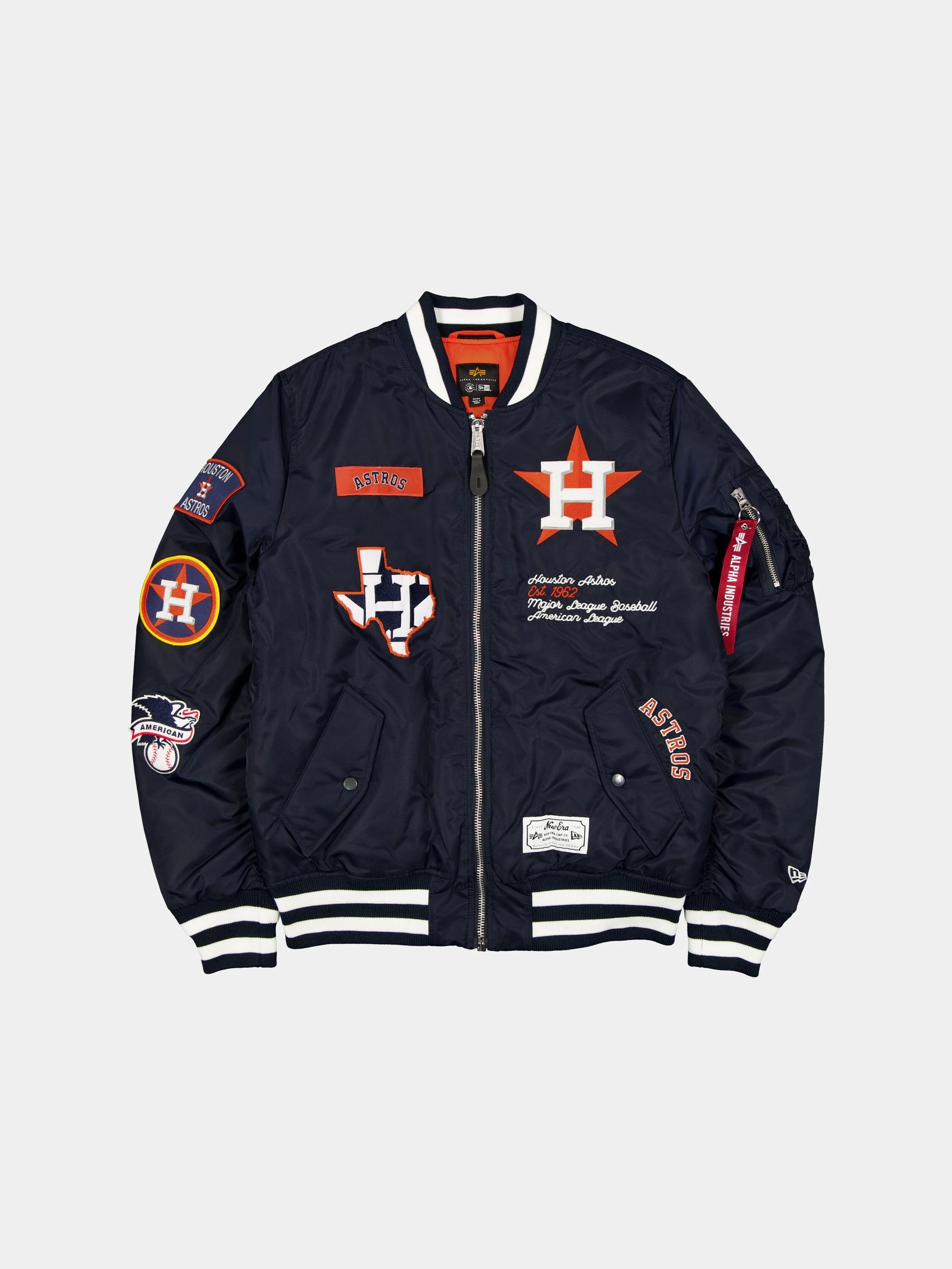 HOUSTON ASTROS X ALPHA X NEW ERA MA-1 BOMBER JACKET