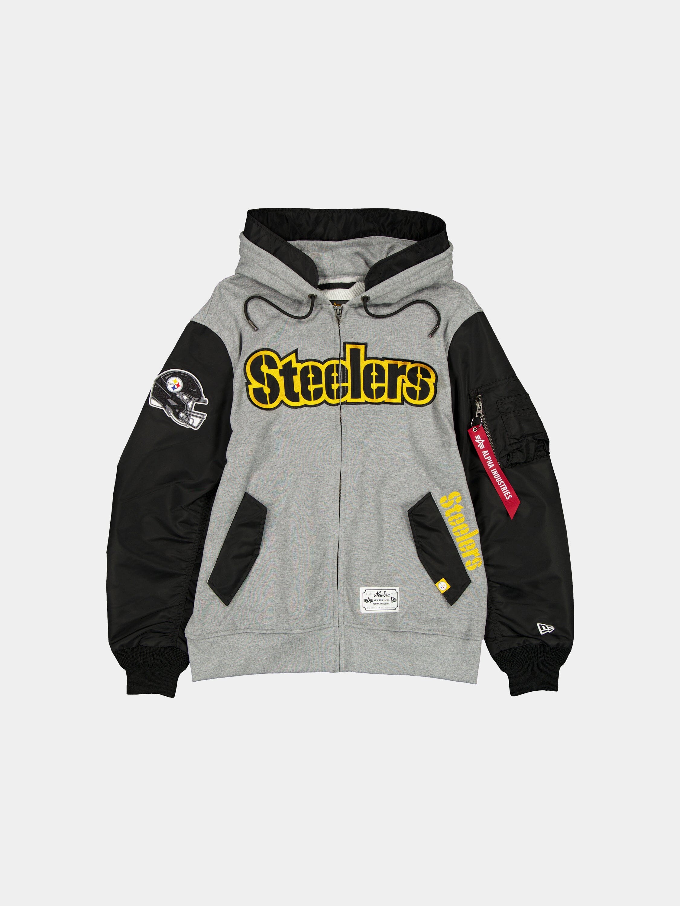 PITTSBURGH STEELERS X ALPHA X NEW ERA MA-1 ZIP UP HOODIE