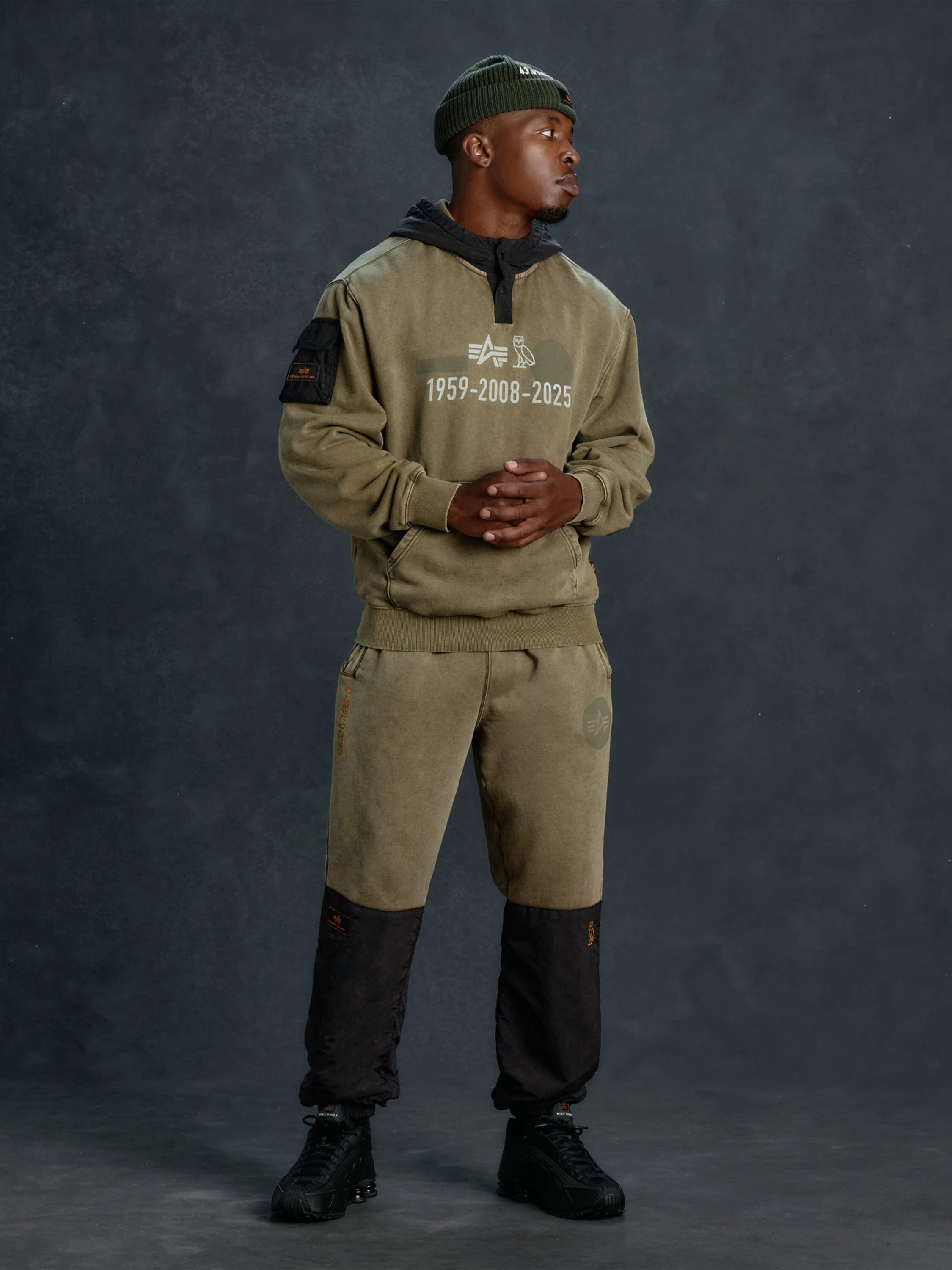 OVO X ALPHA GARMENT DYE FLEECE PANTS - Image 3