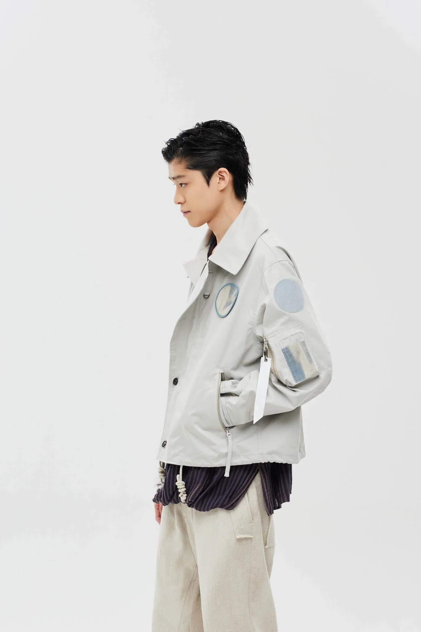 JIYONG KIM X ALPHA SUN BLEACHED WIDE COLLAR - Image 5