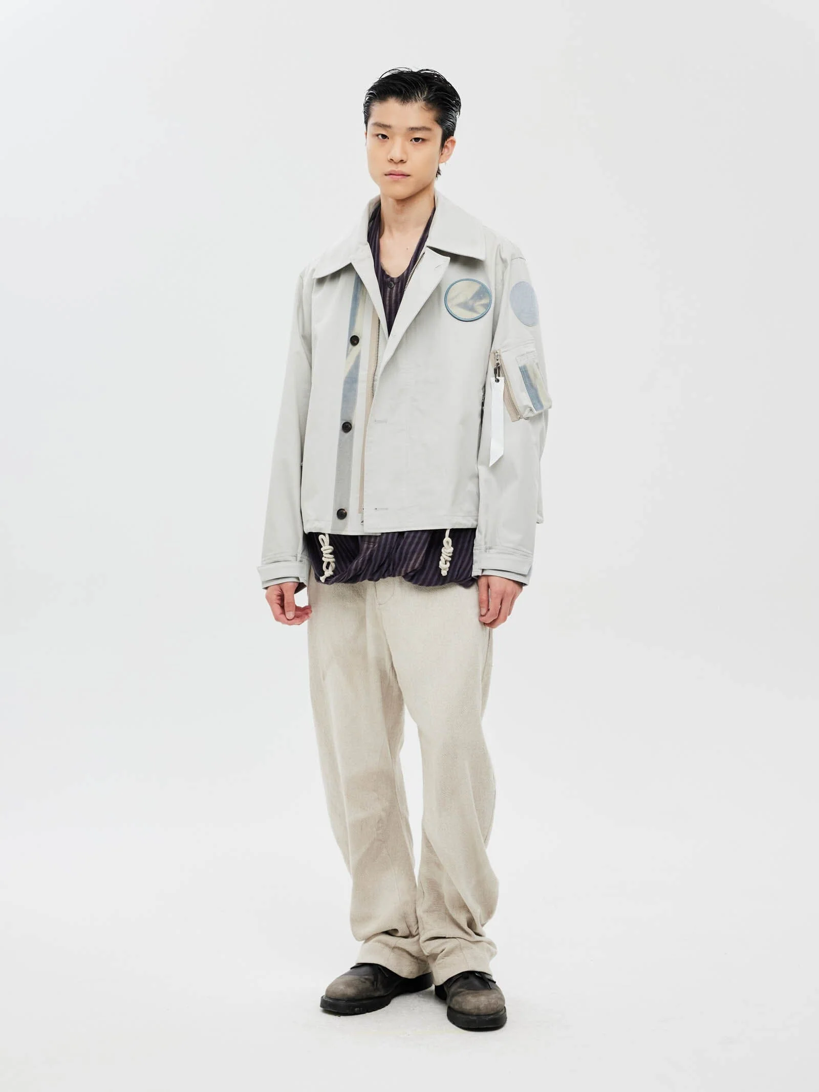 JIYONG KIM X ALPHA SUN BLEACHED WIDE COLLAR - Image 9