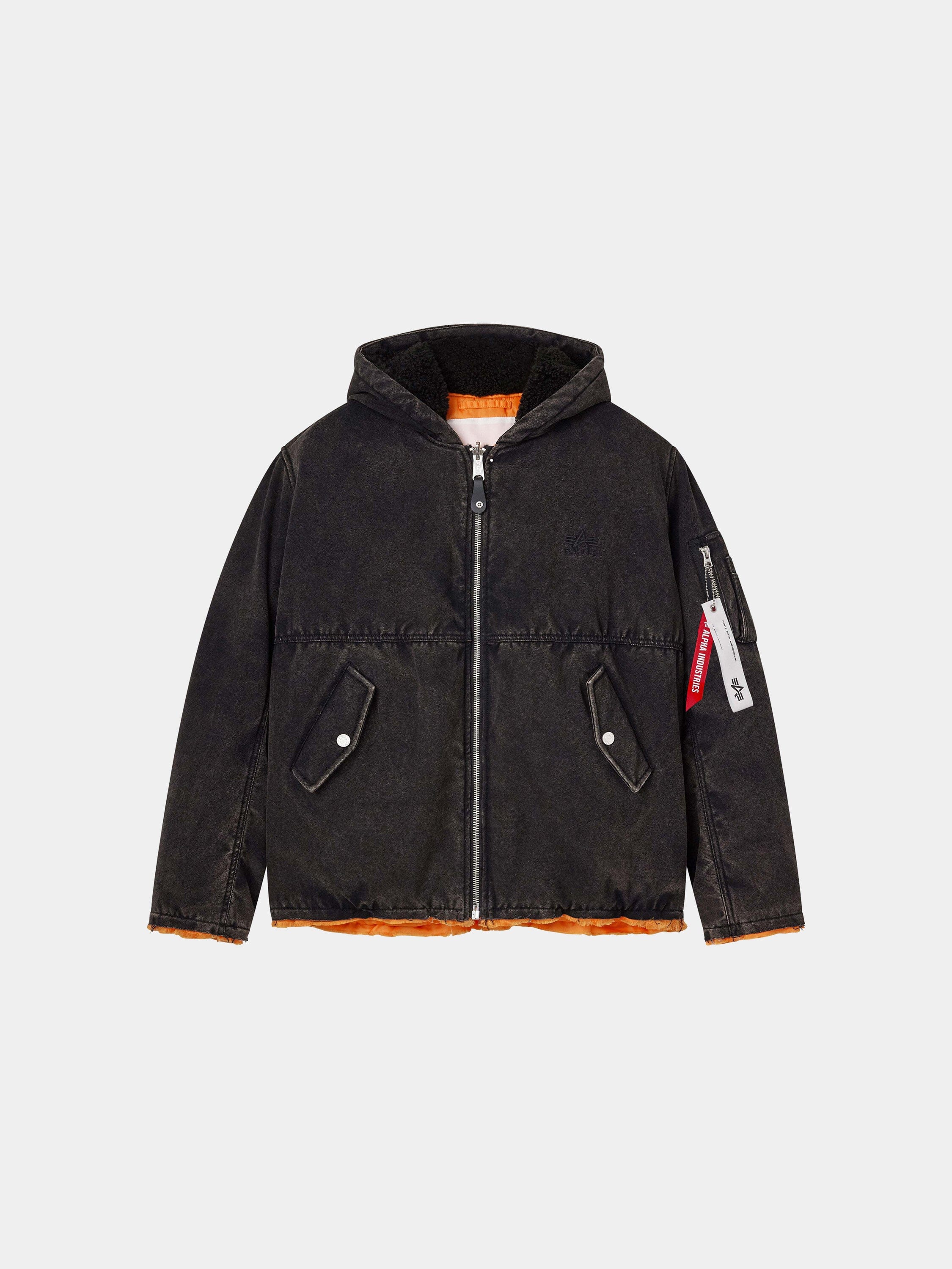 PURPLE X ALPHA HOODED BOMBER