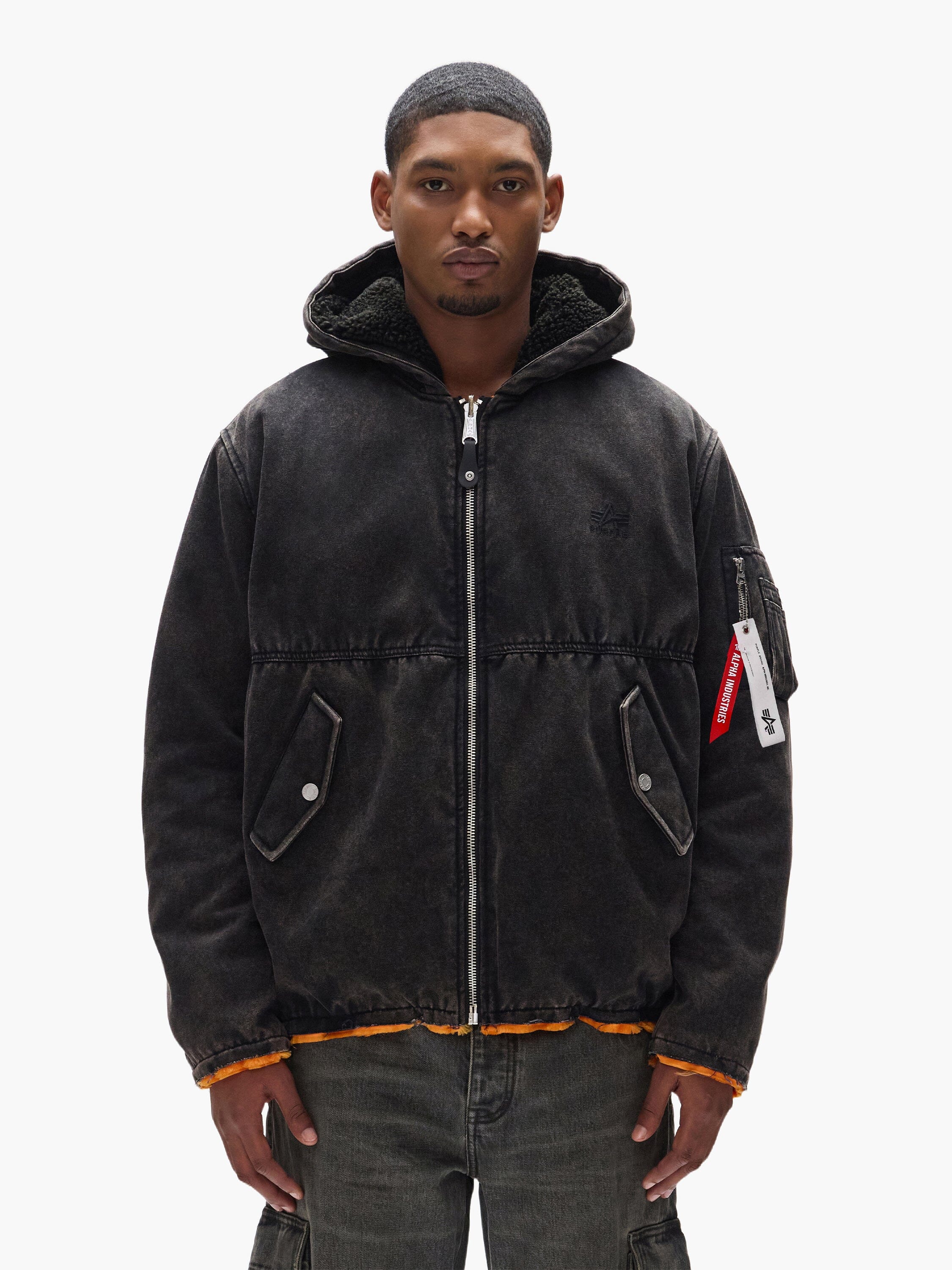 PURPLE X ALPHA HOODED BOMBER - Image 2