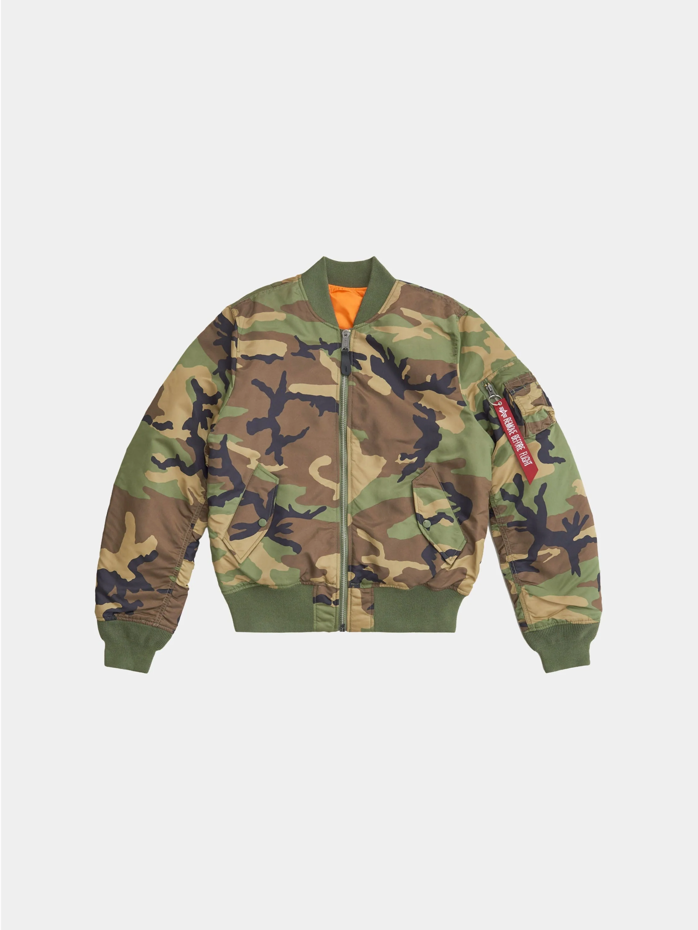 MA-1 BOMBER JACKET SLIM FIT (WOODLAND CAMO)