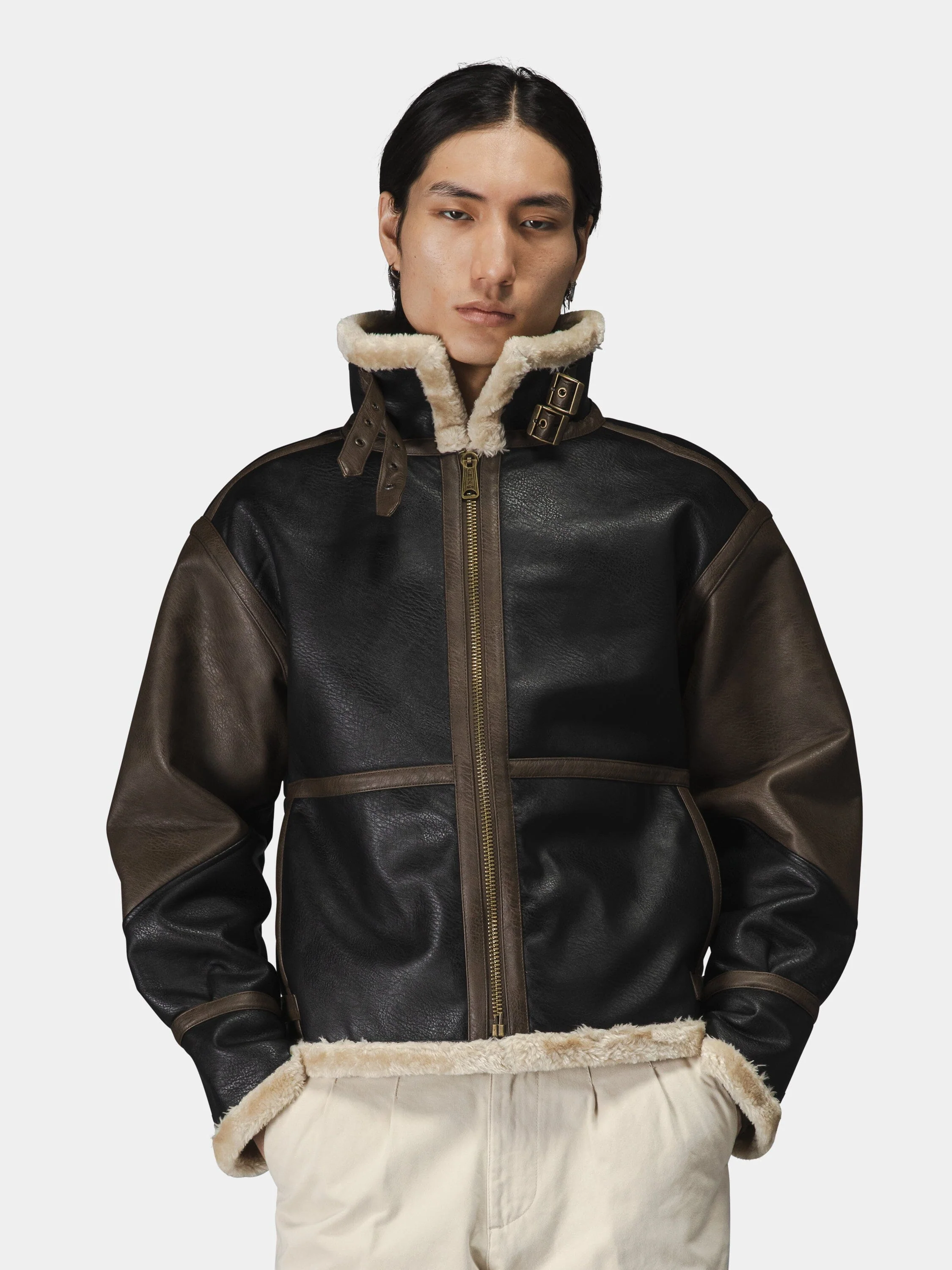 FAUX LEATHER B-3 MOD JACKET - Image 2