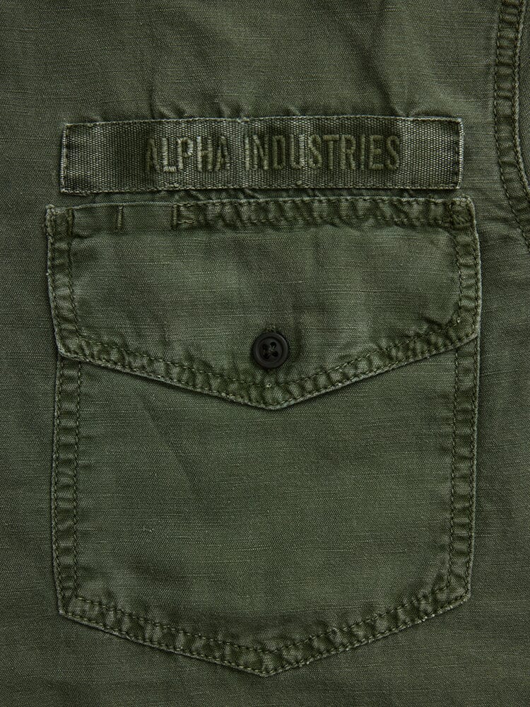 SHORT SLEEVE WASHED FATIGUE SHIRT JACKET - Image 15