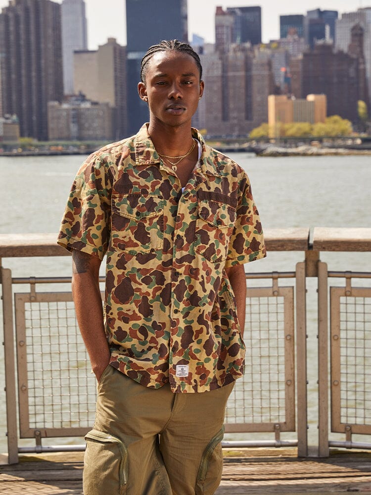 SHORT SLEEVE WASHED FATIGUE SHIRT JACKET - Image 2